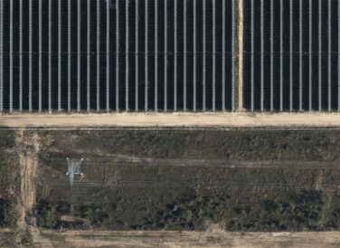 Galloway 1 aerial image close view of solar panels survey photo